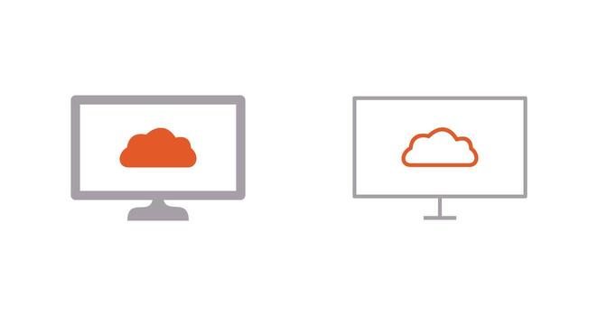 Unique Cloud System Vector Icon