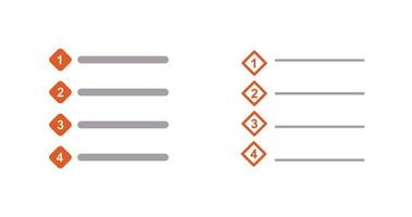 icono de vector de lista numerada única