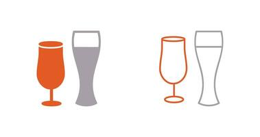 Unique Beer Glasses Vector Icon