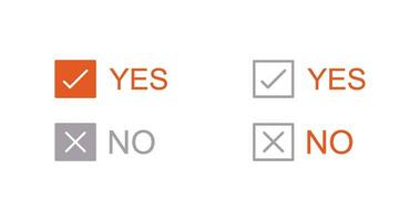 Yes No Option Vector Icon