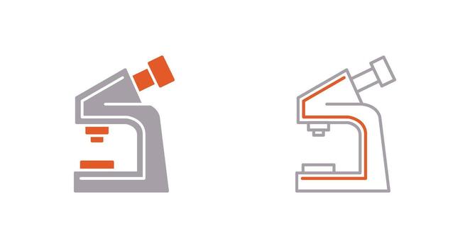 icono de vector de microscopio