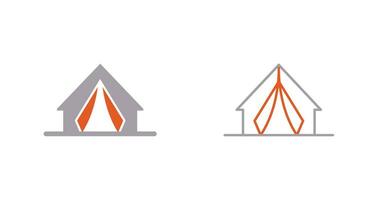 icono de vector de campamento