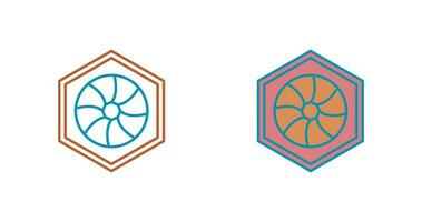 Unique Hexagonal Diaphram Vector Icon