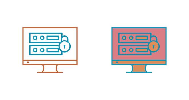 icono de vector de seguridad de datos único