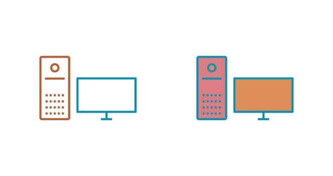 Unique Computer Vector Icon