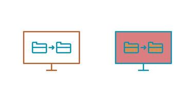 icono de vector de uso compartido de archivos único