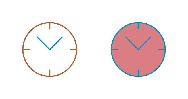 icono de vector de reloj único
