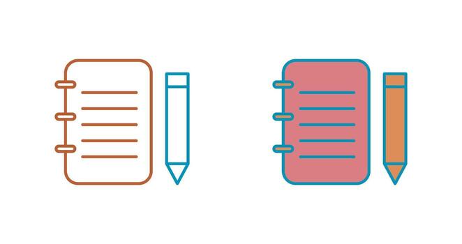 Unique Notepad Vector Icon