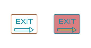 Unique Exit Vector Icon