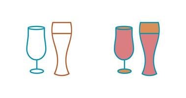 Unique Beer Glasses Vector Icon