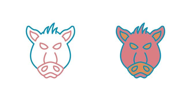 icono de vector de cerdo