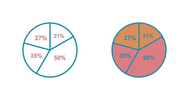 icono de vector de gráfico circular