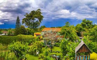 Para Heredia Costa Rica 2022 Beautiful mountain landscape city panorama forest trees nature Costa Rica. photo