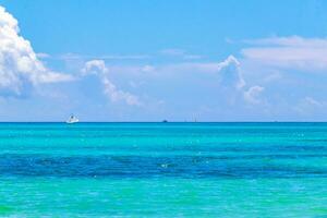 Boats yachts catamaran jetty ferry Playa del Carmen Cozumel Mexico. photo