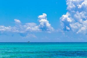 Boats yachts catamaran jetty ferry Playa del Carmen Cozumel Mexico. photo