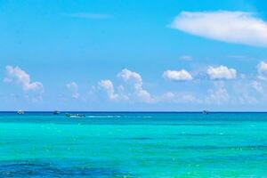 Boats yachts catamaran jetty ferry Playa del Carmen Cozumel Mexico. photo