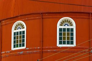 Cathedral of Alajuela church building red orange dome Costa Rica. photo