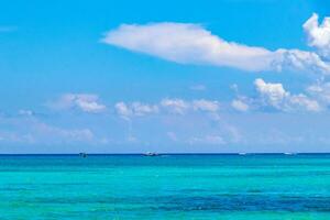 Boats yachts catamaran jetty ferry Playa del Carmen Cozumel Mexico. photo