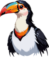 toucan huvud maskot illustration ai generativ png