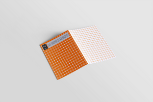 A5 Bifold mockup realistic for presentation design or corporate company using psd