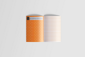 A5 Bifold mockup realistic for presentation design or corporate company using psd