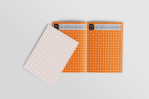 A5 Bifold mockup realistic for presentation design or corporate company using psd
