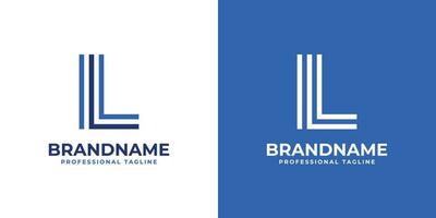 Letter IL Line Monogram Logo, suitable for business with IL or LI initials. vector