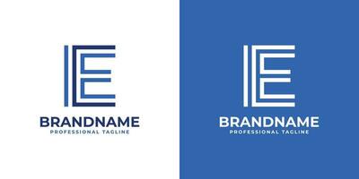 Letter IE Line Monogram Logo, suitable for business with IE or EI initials. vector