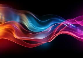 Abstract dynamic smoke background. Design concept. Generative AI photo