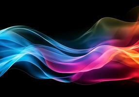 Abstract dynamic smoke background. Design concept. Generative AI photo