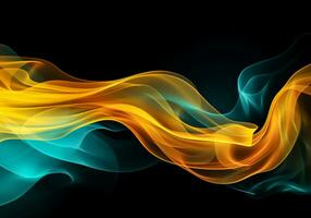 Abstract dynamic smoke background. Design concept. Generative AI photo