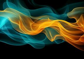 Abstract dynamic smoke background. Design concept. Generative AI photo