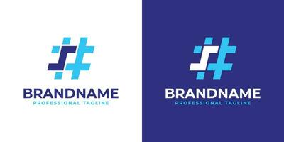 Letter S Hashtag Logo, suitable for any business with S initial. vector