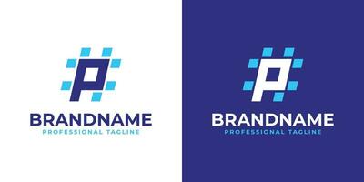 Letter P Hashtag Logo, suitable for any business with P initial. vector