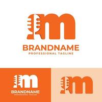 Letter M Microphone Logo, suitable for business related to Microphone with M initial. vector