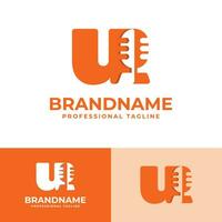 Letter U Microphone Logo, suitable for business related to Microphone with U initial. vector