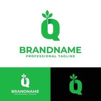 Letter Q Nature Logo, suitable for any business related to Nature with Q initial. vector