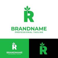 Letter R Nature Logo, suitable for any business related to Nature with R initial. vector