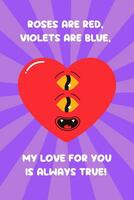 San Valentín día saludo tarjeta, yo amar, enamorado, maravilloso vector