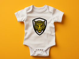 Baby bodysuit mockup PSD ai generated