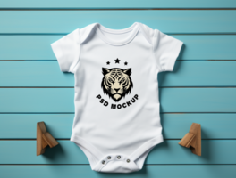 Baby bodysuit mockup PSD ai generated