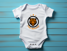 Baby bodysuit mockup PSD ai generated