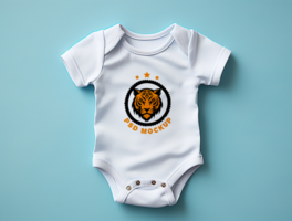 baby bodysuit mockup psd ai gegenereerd