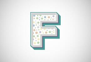 English alphabet F. Retro style bold modern vector alphabet design