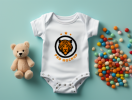 baby bodysuit mockup psd ai gegenereerd