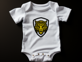 baby bodysuit mockup psd ai gegenereerd