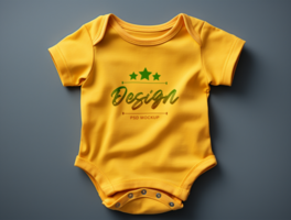 Baby bodysuit mockup PSD ai generated