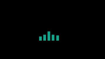 animation cyan simple graph, Business growth bar animated motion graphic 4k alpha channel video