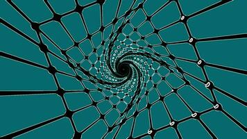 Abstract Square Net Tunnel Moving Towards Camera video