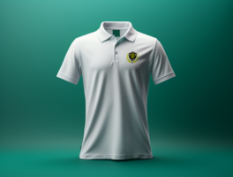 Editable polo t-shirt mockup PSD template ai generated